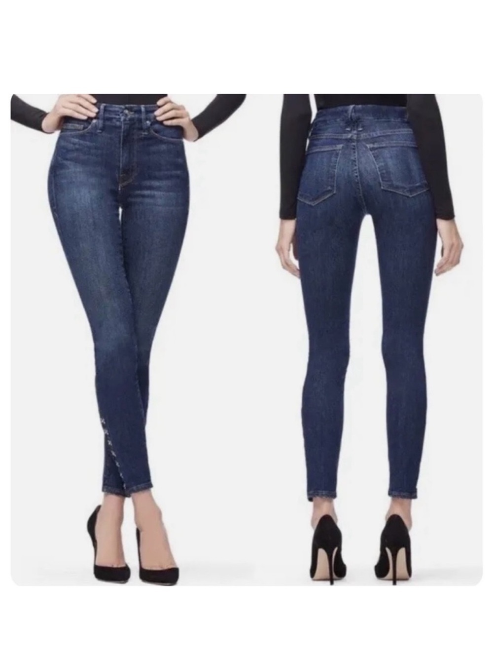 Good American | High Rise Skinny Good waste Eye hook Jeans Size 0/24 women’s